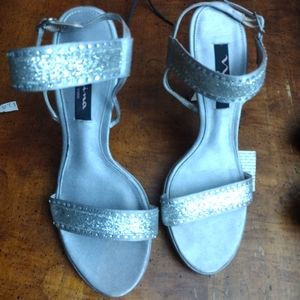 Nina New York Silver Stiletto Heels